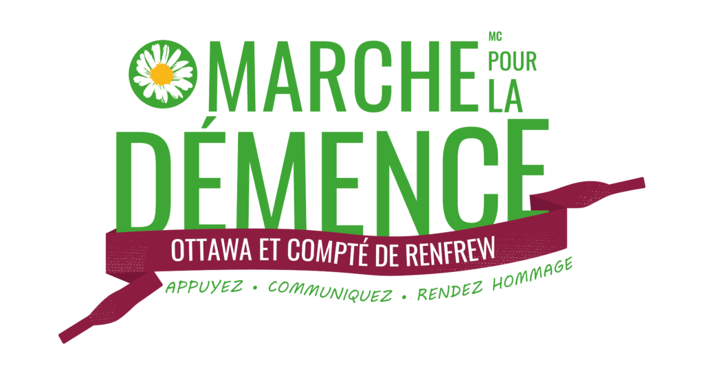 Walk for dementia logo, French